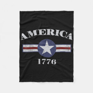 Us American Flag 4th Of July Est 1776 Patriotic Am Fleece Blanket