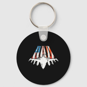 Us American Flag Air Fighter Jet Fathers Day 4th O Key Ring
