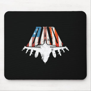 Us American Flag Air Fighter Jet Fathers Day 4th O Mouse Pad