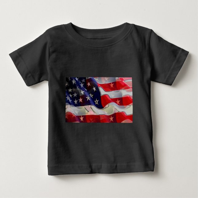 US American Flag Baby T-Shirt (Front)