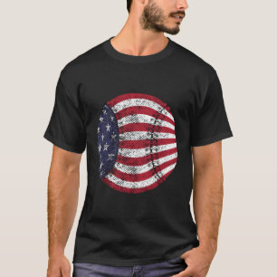 Us American Flag Baseball Patriotic Baseball T-Shirt