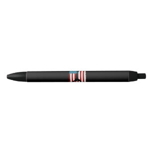 US American Flag Basketball Patriotic Athlete Prin Black Ink Pen
