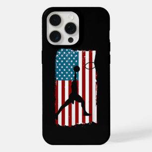 US American Flag Basketball Patriotic Athlete Prin iPhone 15 Pro Max Case