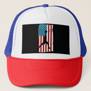 US American Flag Basketball Patriotic Athlete Prin Trucker Hat