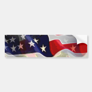 US American Flag Bumper Sticker