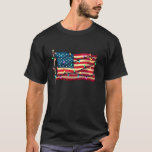 US American Flag Christmas Lights Xmas Party Santa T-Shirt<br><div class="desc">US American Flag Christmas Lights Xmas Party Santa Humor Tee</div>