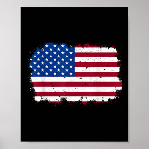 Us American Flag Cool Patriotic Usa 4th Of July Poster