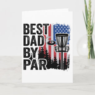 Us American Flag Disc Golf Sket Disc Golf Best Dad Card