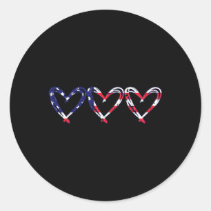 Us American Flag Funny 4th Of July Independence Da Classic Round Sticker