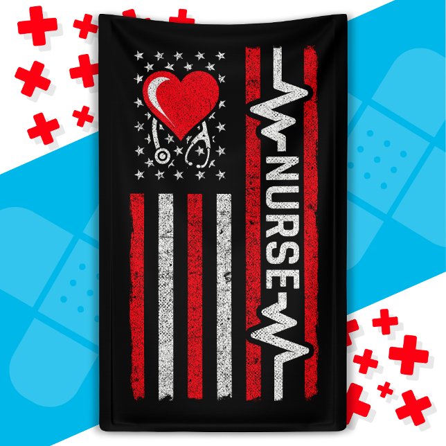 US American Flag Hero Life Nurse Appreciation Banner (Creator Uploaded)