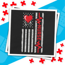US American Flag Hero Life Nurse Appreciation