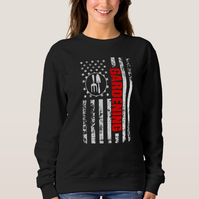 US American Flag Hobby at your House Patriotic Gar Sweatshirt (Front)