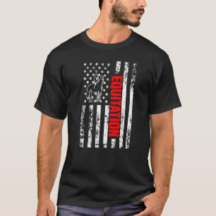 US American Flag Horse Lover Sports Patriotic Equi T-Shirt