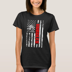 US American Flag Hurdling Sports Patriotic Hurdles T-Shirt