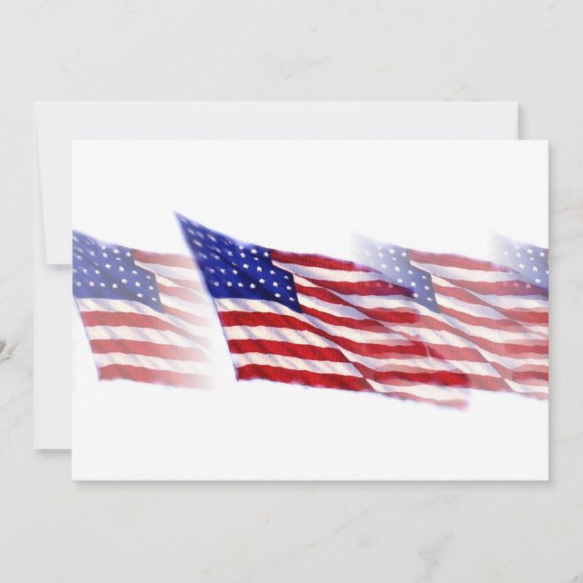 US - American Flag Invitation (Front)