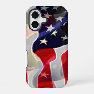 US American Flag iPhone 16 Case