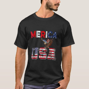 Us American Flag Patriotic 4th Of July Bald Eagle T-Shirt