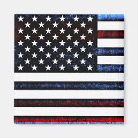 US American Flag Patriotism Postage Magnet