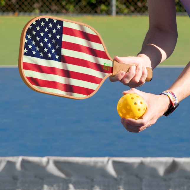 US American Flag  Pickleball Paddle (Insitu)