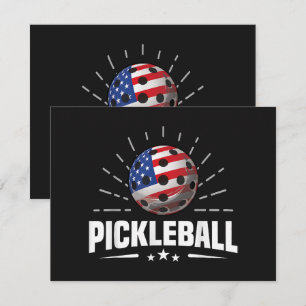 US American Flag Pickleball Player Invitation