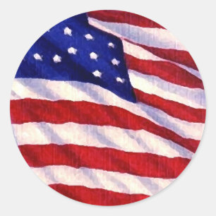 US - American Flag Pop Art Sticker