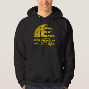 Us American Flag School Bus Driver Student Bus Dri Hoodie