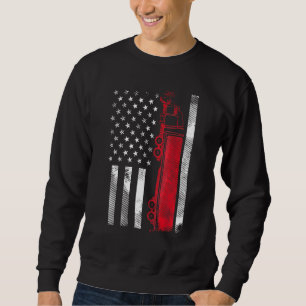 Us American Flag Semi Truck Driver 18 Wheeler Truc Sweatshirt