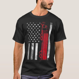 US American Flag Semi Truck Driver 18 Wheeler Truc T-Shirt