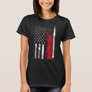Us American Flag Semi Truck Driver 18 Wheeler Truc T-Shirt