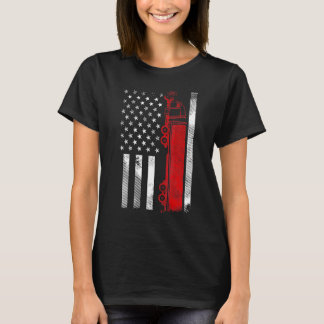 US American Flag Semi Truck Driver 18 Wheeler Truc T-Shirt