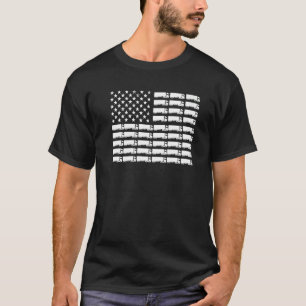 Us American Flag Semi Truck Driver  Trucker 4th Of T-Shirt
