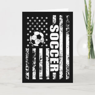Us American Flag Soccer Patriotic Soccer Card