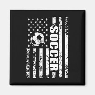 Us American Flag Soccer Patriotic Soccer Magnet