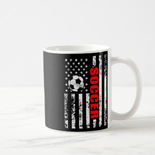 Us American Flag Soccer Patriotic Soccer Women Gir Coffee Mug