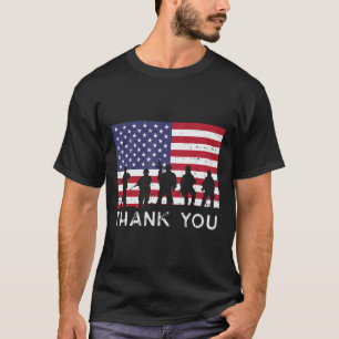 US American Flag Soldiers Thank You Memorial Day P T-Shirt