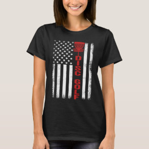 US American Flag Sports Patriotic Disc Golf T-Shirt