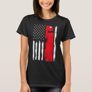 Us American Flag Truck Driver 18 Wheeler Trucker T-Shirt