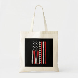 US American Flag Vintage Baseball Flag 4th Of July Tote Bag