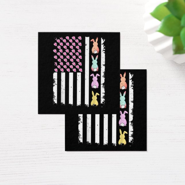 US American Flag with Bunny for Easter Day (Desk)