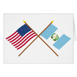 US and Guatemala Crossed Flags