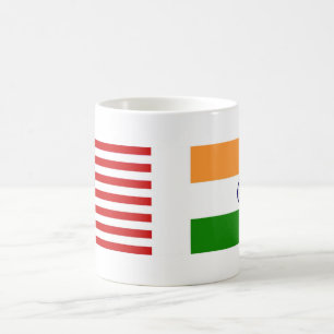 US and Indian Flags Coffee Mug