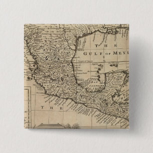 US and Mexico 15 Cm Square Badge