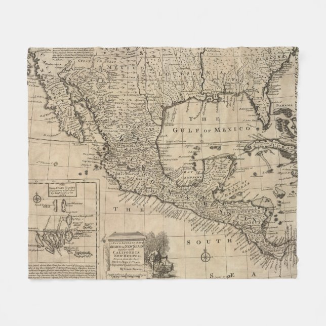 US and Mexico Fleece Blanket (Front (Horizontal))