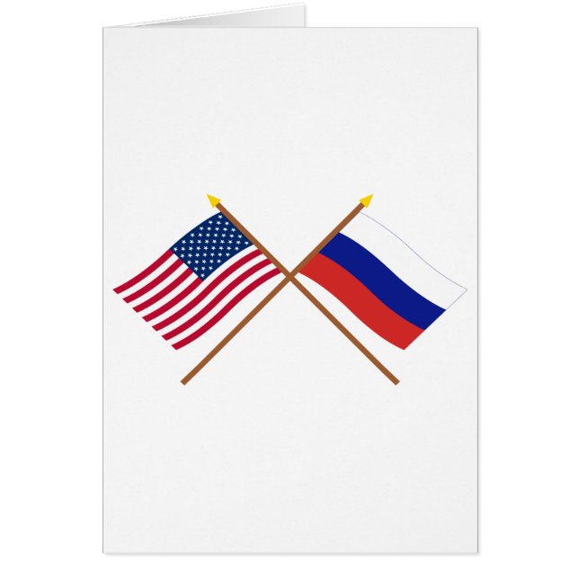 US and Russia Crossed Flags (Front)