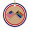 US and South Africa Crossed Flags