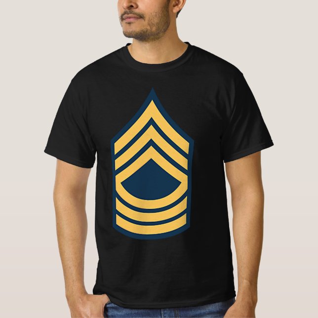 US Army Master Sergeant OR8-E8 Rank insignia T-Shirt (Front)