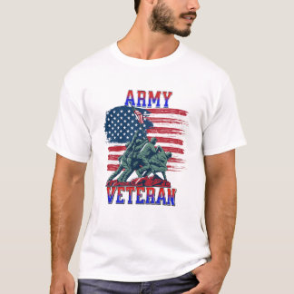 US Army Veteran Flag Raising Tribute T-Shirt