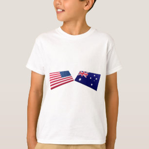 US & Australia Flags T-Shirt