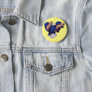 US Bald Eagle 6 Cm Round Badge