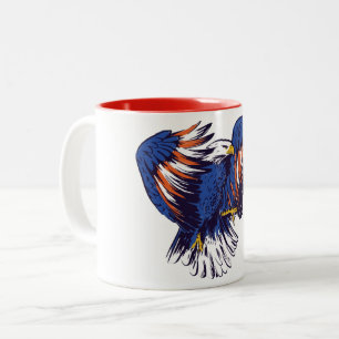 US Bald Eagle Two-Tone Coffee Mug